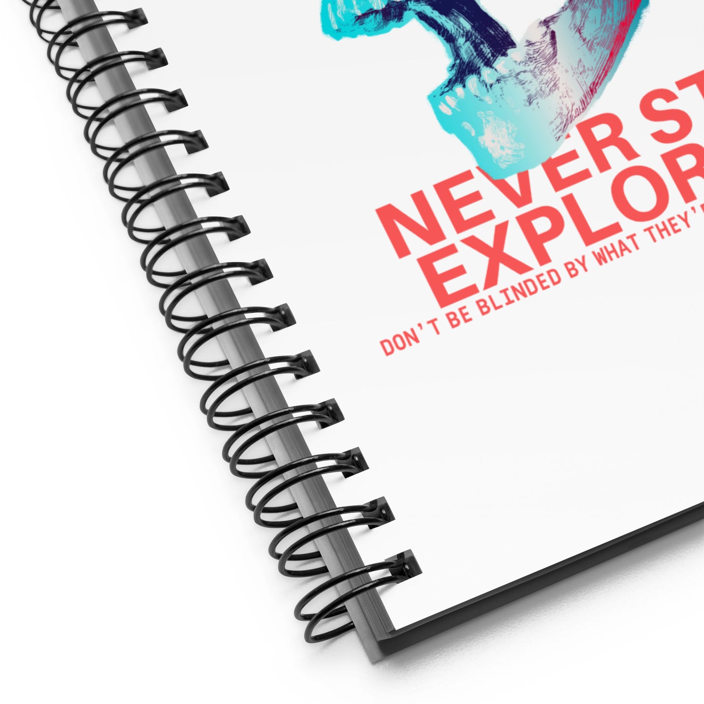 Never Stop Exploring Spiral Notebook 5x8