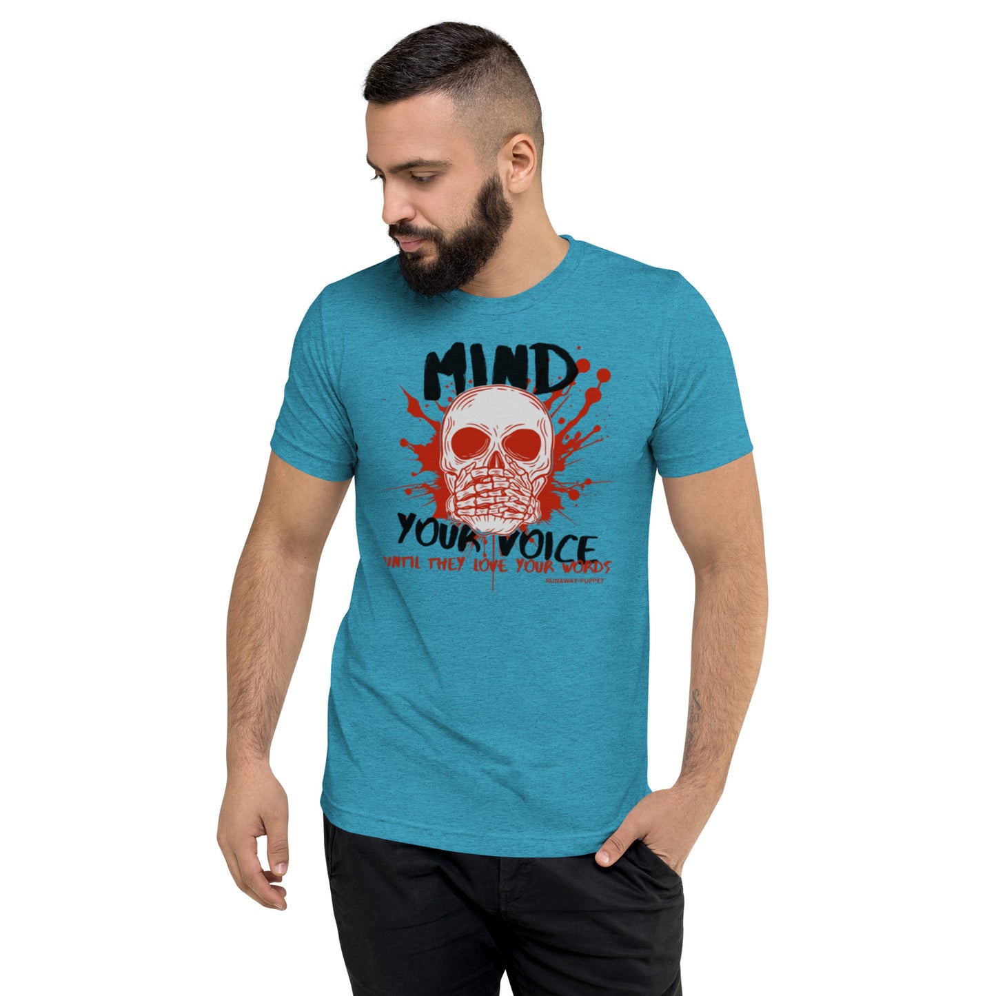 "Mind Your Voice" Unisex Tri-Blend Short Sleeve T-Shirt