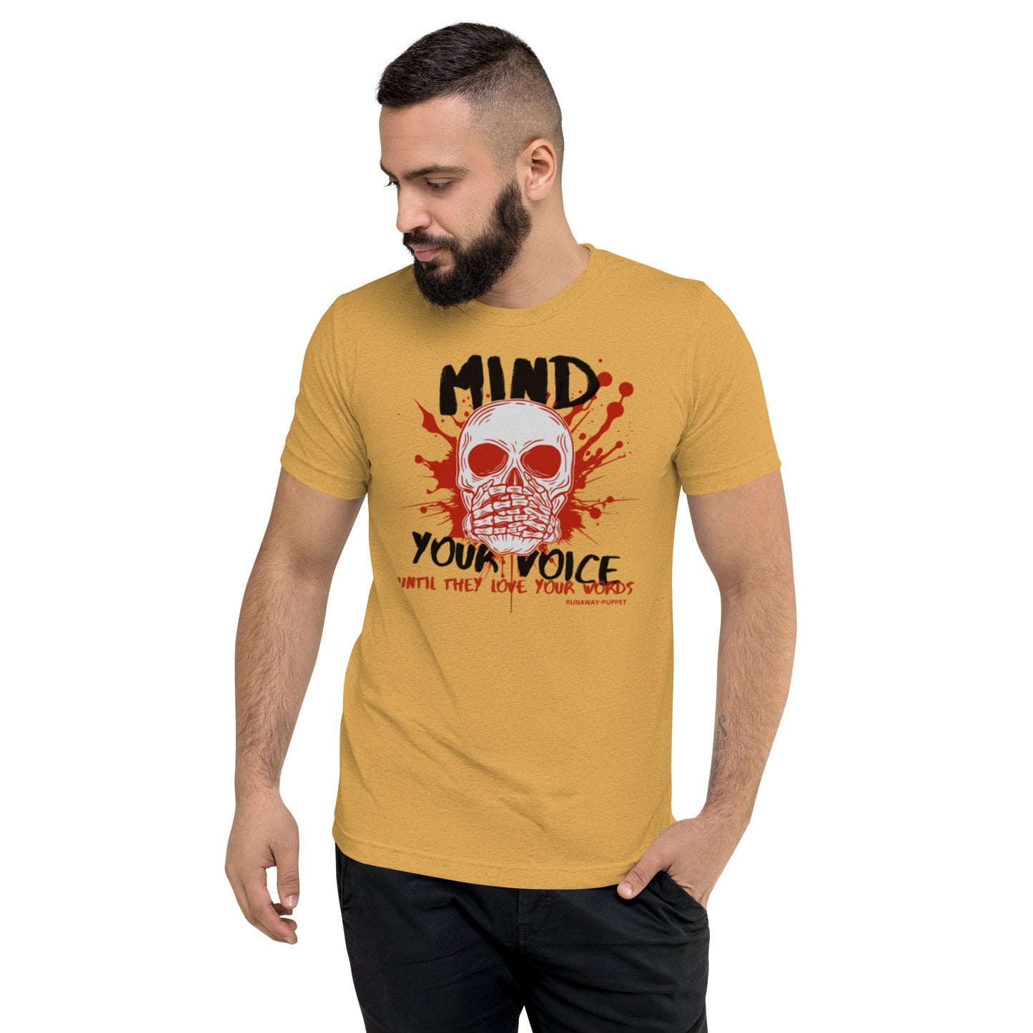 "Mind Your Voice" Unisex Tri-Blend Short Sleeve T-Shirt